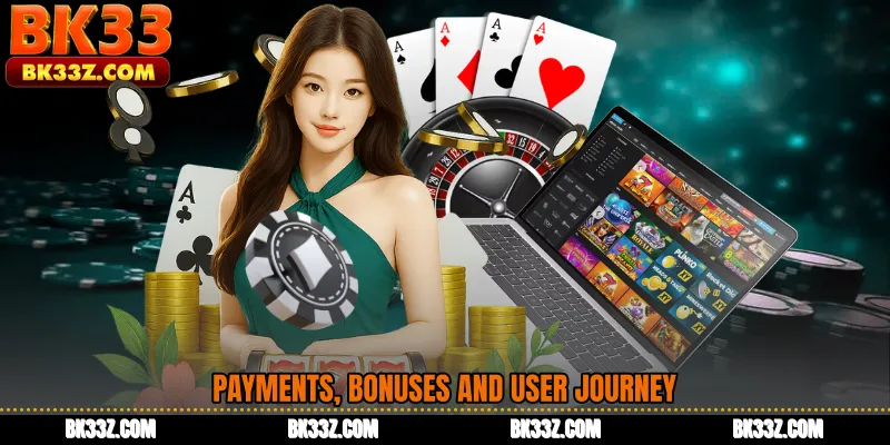Payments, bonuses and user journey
